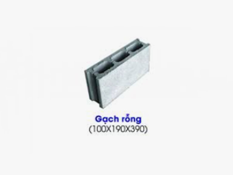 Gạch rỗng 100x190x390